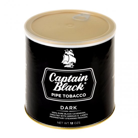 Captain Black Dark Pipe Tobacco 12 oz. Can