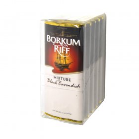 Borkum Riff Black Cavendish Pipe Tobacco 5 Pockets of 1.5 oz.