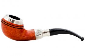 Peterson Natural Spigot with Silver Cap 80s Fishtail Tobacco Pipe