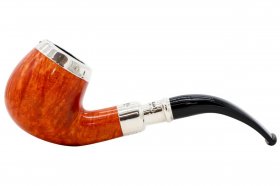 Peterson Natural Spigot with Silver Cap 68 Fishtail Tobacco Pipe